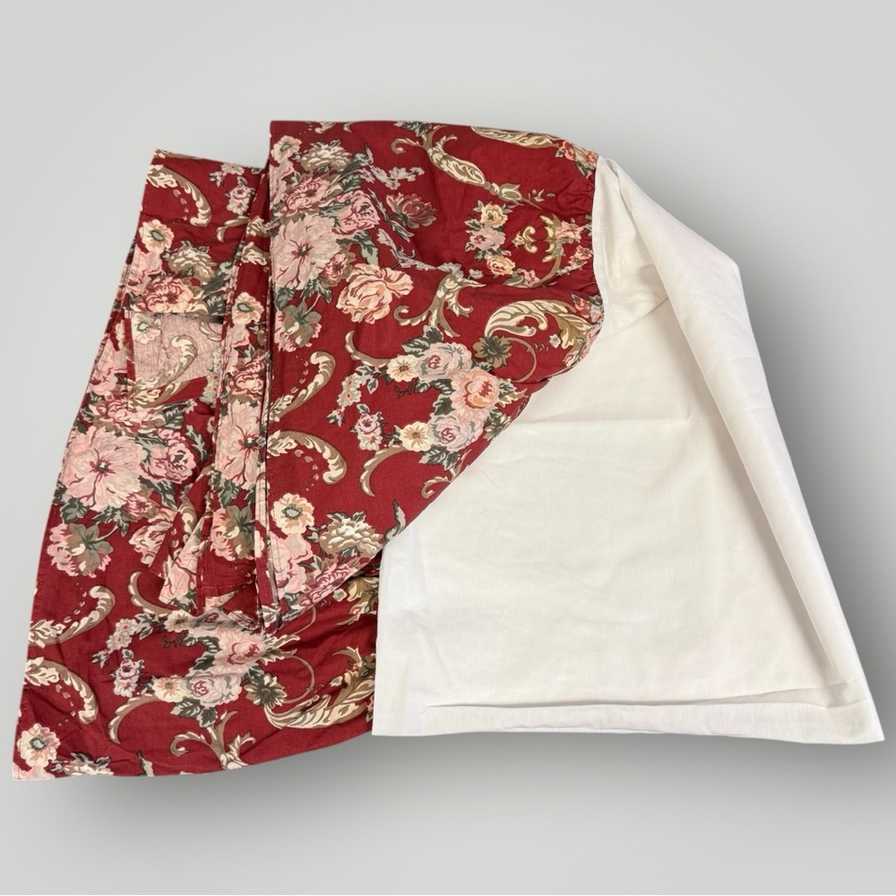 Vintage Ralph Lauren Full Size Marseilles Bed Skirt Dust Ruffle Floral